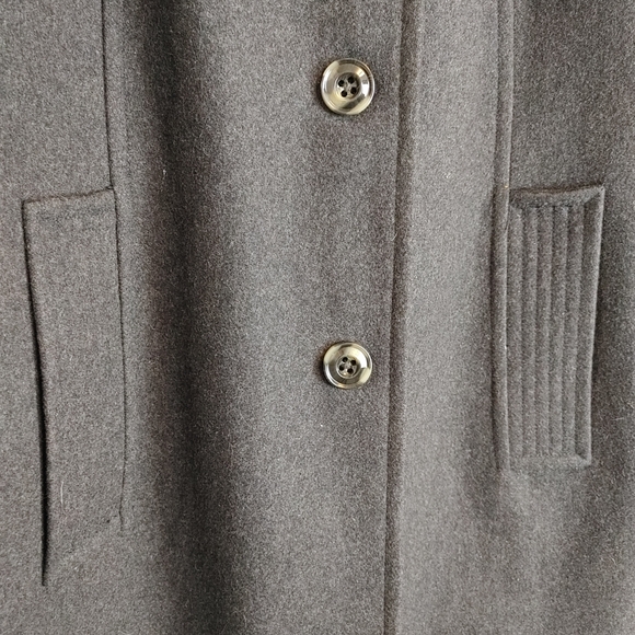 London Fog Dress Coat Men's Sz XL Dark Gray with Pockets - Picture 6 of 7